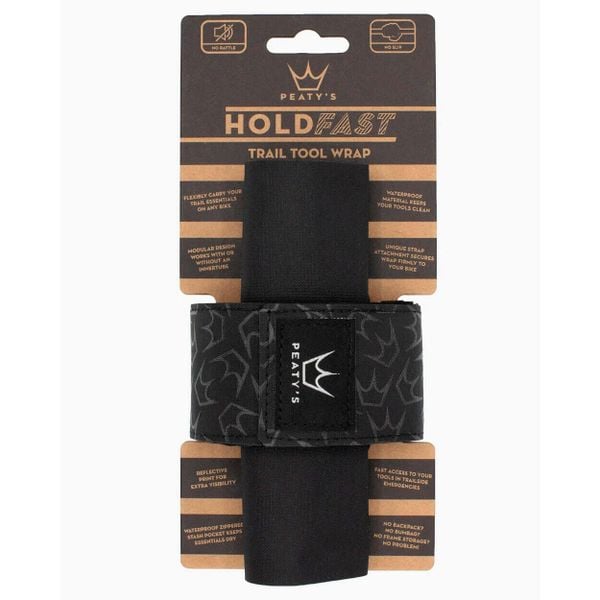 Torba na ramę Peaty's HoldFast Nightrider. Czarne torby na ramię PEATY'S, bez wzorów, z lakierowanej skóry, na ramię, z nadrukiem, bez dodatków. Za 235.50 zł.