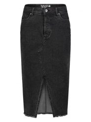 Sublevel Spódnica dżinsowa w kolorze czarnym rozmiar: M. Czarne spódnice Sublevel, na co dzień, m, z aplikacjami, ze skóry, klasyczne, midi, proste. Za 139.54 zł.