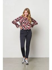 &Co Woman Bluzka "Melina" w kolorze bordowo-czarno-kremowym rozmiar: L. Czarne bluzki &Co Woman, l, bez wzorów, z wiskozy, bez kołnierzyka, bez ramiączek. Za 239.99 zł.