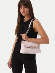 Guess Torebka Lindsey HWSG97 49210 Różowy jasny. Czerwone listonoszki Guess, z aplikacjami, ze skóry, bez dodatków. Za 525.99 zł.