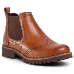 Lasocki WI23-CORA2-04 Camel. Brązowe botki Lasocki, bez wzorów, ze skóry, bez obcasa, bez zapięcia. Za 199.99 zł.
