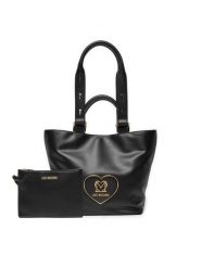 LOVE MOSCHINO Torebka JC4124PP1LLB0000 Czarny. Czarne torebki klasyczne Love Moschino, bez wzorów, ze skóry, bez dodatków. Za 909.99 zł.