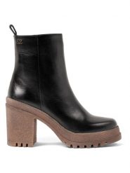 Lazamani Skórzane botki w kolorze czarnym rozmiar: 41. Czarne botki Lazamani, bez wzorów, bez obcasa, na platformie, bez zapięcia. Za 304.99 zł.