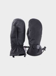 4F Rękawice narciarskie z jednym palcem damskie - czarne XL. Czarne rękawiczki 4f, bez wzorów, z dzianiny, sportowe. W wyprzedaży za 139.99 zł.