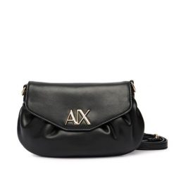 Torebka Armani Exchange. Czarne listonoszki Armani Exchange, bez wzorów, bez dodatków. Za 539.99 zł.