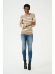 CULTURE Sweter w kolorze beżowym rozmiar: S. Brązowe swetry Culture, s, bez wzorów, z wiskozy, bez ramiączek. Za 86.99 zł.