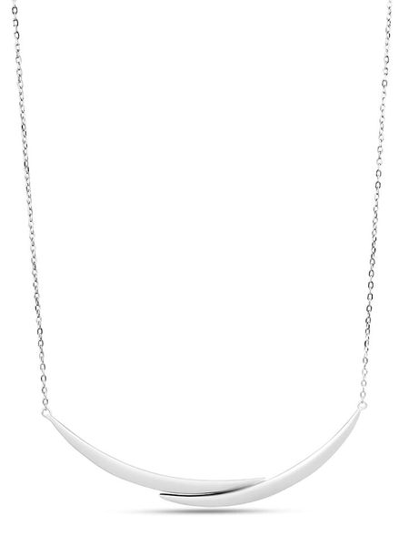 Eclat d'Argent Srebrny naszyjnik z elementem ozdobnym - dł. 39 cm rozmiar: onesize. Szare naszyjniki Eclat d'Argent, srebrne. Za 156.61 zł.