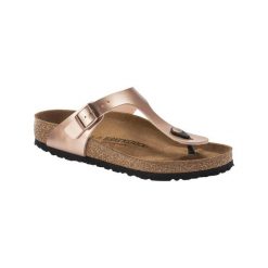 Japonki damskie Birkenstock Gizeh Bf Narrow. Brązowe klapki Birkenstock, bez wzorów, z materiału, bez obcasa. Za 505.00 zł.