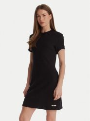 Guess Sukienka codzienna V6GK07 K3002 Czarny Regular Fit. Czarne sukienki Guess, na co dzień, m, z aplikacjami, z wiskozy, bez kołnierzyka, bez ramiączek, proste. Za 379.99 zł.