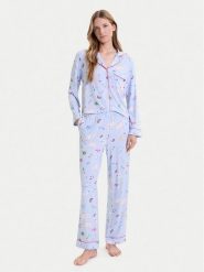 Kate Spade Piżama KSI82756 Niebieski Relaxed Fit. Niebieskie piżamy Kate Spade, bez wzorów, bez ramiączek. Za 509.99 zł.