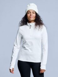 Bluza narciarska - Damskie - Arctic 2.0 - Off White. Białe bluzy POEDERBAAS, na zimę, l, bez wzorów, z elastanu, bez kaptura. Za 177.72 zł.