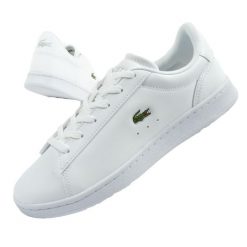 Buty damskie sportowe Lacoste Carnaby trampki. Białe obuwie sportowe Lacoste, bez zapięcia, trekkingowe. Za 299.00 zł.