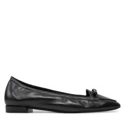 Baleriny Stuart Weitzman. Czarne baleriny Stuart Weitzman, bez wzorów, bez obcasa. Za 989.99 zł.