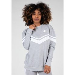 Hailey Duża bluza - Szary Melange. Szare bluzy GORILLA WEAR, bez wzorów, bez kaptura. Za 253.00 zł.