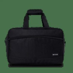 WINGS Podręczna Torba PODRÓŻNA kabinowa BLACK. Czarne torby na ramię Wings, bez wzorów, z materiału, eleganckie, na ramię, bez dodatków. Za 59.90 zł.