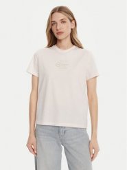 Calvin Klein Jeans T-Shirt Classic Monologo LV047D873G Różowy Regular Fit. Czerwone t-shirty Calvin Klein Jeans, xl, bez wzorów, z bawełny, bez kołnierzyka, bez ramiączek. Za 129.99 zł.
