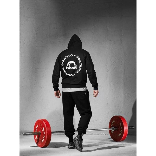 MANTO bluza z kapturem LABEL 25 REGULAR czarna. Czarne bluzy MANTO, bez wzorów, z kapturem. Za 289.00 zł.