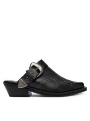 Tommy Jeans Klapki Archive Cowboy Mule Leather EN0EN03063 Czarny. Czarne klapki Tommy Jeans, bez wzorów, z jeansu, bez obcasa. Za 849.99 zł.