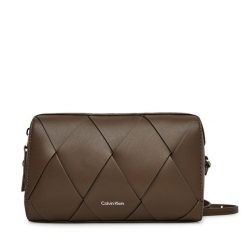Torebka Calvin Klein. Brązowe listonoszki Calvin Klein, bez wzorów, bez dodatków. Za 279.99 zł.