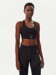 Adidas by Stella McCartney Biustonosz sportowy TrueStrength IW6373 Czarny Slim Fit. Czarne koszulki sportowe adidas by Stella McCartney, bez wzorów, z syntetyku, bez ramiączek, na jogę i pilates. Za 239.99 zł.