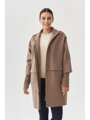 TATUUM Płaszcz przejściowy "Iwana" w kolorze jasnobrązowym rozmiar: 42. Brązowe płaszcze Tatuum, bez wzorów, bez kaptura. Za 502.76 zł.