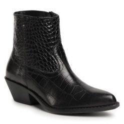 Gino Rossi N577 Czarny. Czarne botki Gino Rossi, bez wzorów, ze skóry, bez obcasa, bez zapięcia. Za 299.99 zł.