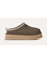 UGG Skórzane kapcie "Tazz II" w kolorze brązowym rozmiar: 40. Brązowe obuwie domowe UGG, bez wzorów, ze skóry, bez zapięcia. Za 563.45 zł.