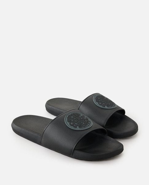 Klapki damskie Rip Curl Icons Bloom. Czarne klapki Rip Curl, bez wzorów, z materiału, bez obcasa. Za 149.99 zł.