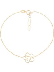 L instant d Or Złota bransoletka "Fleur dorée" z elementem ozdobnym rozmiar: onesize. Żółte bransoletki L instant d Or, złote. Za 390.92 zł.