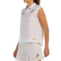 Bullpadel Women's Acido Polo Shirt. Białe koszulki polo bullpadel, s, bez wzorów, z materiału, bez kołnierzyka, bez ramiączek. Za 167.60 zł.