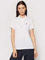 Lacoste Polo PF7839 Biały Classic Fit. Białe koszulki polo Lacoste, bez wzorów, z bawełny, bez kołnierzyka, bez ramiączek. Za 479.99 zł.