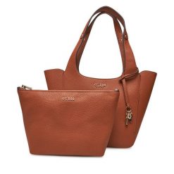 Torebka Guess. Brązowe torebki klasyczne Guess, z aplikacjami, bez dodatków. Za 679.99 zł.