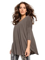 Heine Koszulka w kolorze brązowym rozmiar: 34. Brązowe bluzki Heine, bez wzorów, bez kołnierzyka, bez ramiączek. Za 76.45 zł.