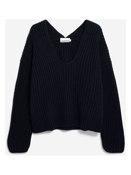 Armedangels Wełniany sweter "Tianaa" w kolorze czarnym rozmiar: L. Czarne swetry ARMEDANGELS, l, bez wzorów, z poliamidu, bez ramiączek. Za 213.18 zł.