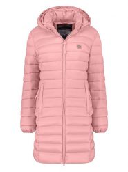 Geographical Norway Płaszcz pikowany "Atikotal" w kolorze jasnoróżowym rozmiar: XL. Różowe płaszcze Geographical Norway, xl, bez wzorów, bez kaptura. Za 186.63 zł.