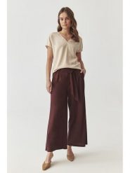 TATUUM Koszulka w kolorze beżowym rozmiar: 42. Brązowe bluzki Tatuum, bez wzorów, z lyocellu, bez kołnierzyka, bez ramiączek. Za 109.45 zł.