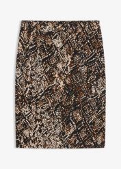 Spódnica z dżerseju. Czarne spódnice bonprix, bez wzorów, z dżerseju, eleganckie. Za 79.99 zł.