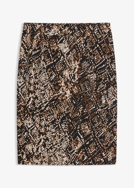 Spódnica z dżerseju. Czarne spódnice bonprix, bez wzorów, z dżerseju, eleganckie. Za 79.99 zł.