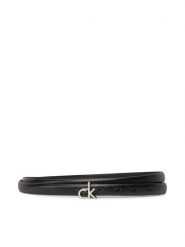 Calvin Klein Pasek Damski Ck Buckle Skinny Belt 1.5_Mono K60K612933 Czarny. Czarne paski Calvin Klein, bez wzorów, ze skóry. Za 109.99 zł.