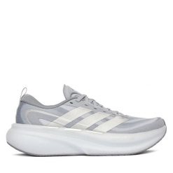 Buty do biegania adidas. Szare obuwie sportowe Adidas, bez zapięcia, do biegania. Za 569.99 zł.