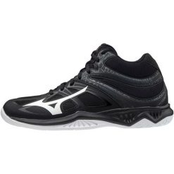 Adidasy Mizuno Thunderblade 2 Mid, Dla obu płci. Czarne obuwie sportowe Mizuno, z syntetyku, bez zapięcia. W wyprzedaży za 290.00 zł.