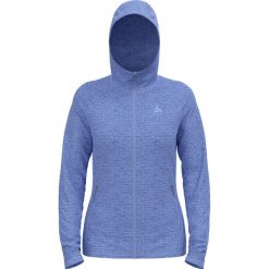 Bluza rozpinana z kapturem damska ODLO Tencia Mid Layer Hoody Full Zip. Niebieskie bluzy Odlo, m, bez wzorów, z kapturem. Za 303.99 zł.