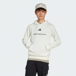Bluza z kapturem adidas Slogan Fleece Hoodie. Białe bluzy Adidas, bez wzorów, z kapturem. Za 179.00 zł.