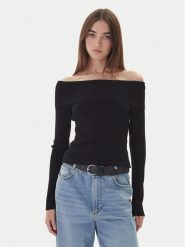 Kontatto Sweter 3M0813C Czarny Regular Fit. Czarne swetry Kontatto, m, bez wzorów, z syntetyku, bez ramiączek. Za 339.99 zł.