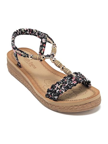 Sixth Sens Sandały ze wzorem rozmiar: 38. Sandały Sixth Sens, bez wzorów, klasyczne, z otwartym noskiem, bez obcasa, bez zapięcia. Za 65.38 zł.