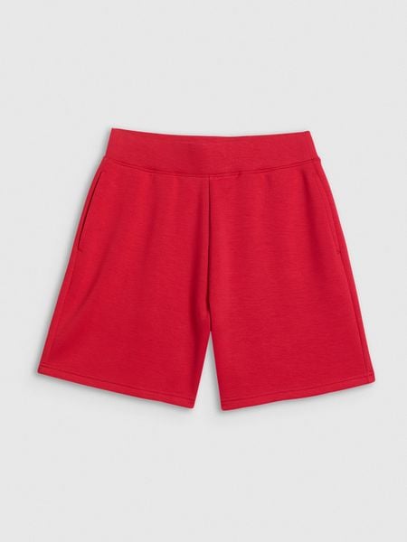 4F Spodenki kibica damskie - czerwone L. Czerwone szorty 4f, bez wzorów, z dresówki. Za 129.99 zł.