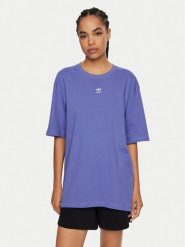 Adidas T-Shirt Essentials Boyfriend IY7327 Niebieski Oversize. Niebieskie t-shirty Adidas, s, bez wzorów, z bawełny, bez kołnierzyka, bez ramiączek. Za 139.99 zł.