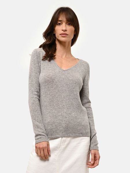 Just Cashmere Kaszmirowy sweter "Joan" w kolorze szarym rozmiar: S. Szare swetry Just Cashmere, s, bez wzorów, z kaszmiru, bez ramiączek. Za 347.99 zł.