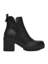 Clara Barson Botki CEO-LM25SH159-1 Czarny. Czarne botki Clara Barson, bez wzorów, z materiału, bez obcasa, na słupku, bez zapięcia. Za 169.99 zł.