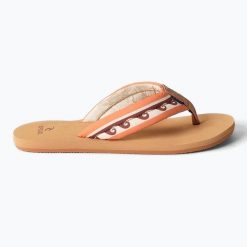 Japonki damskie Rip Curl Freedom Plush Bloom. Brązowe klapki Rip Curl, bez wzorów, bez obcasa. Za 109.99 zł.